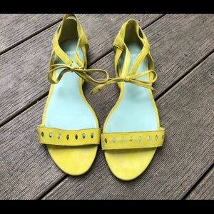 Camper yellow leather sandals